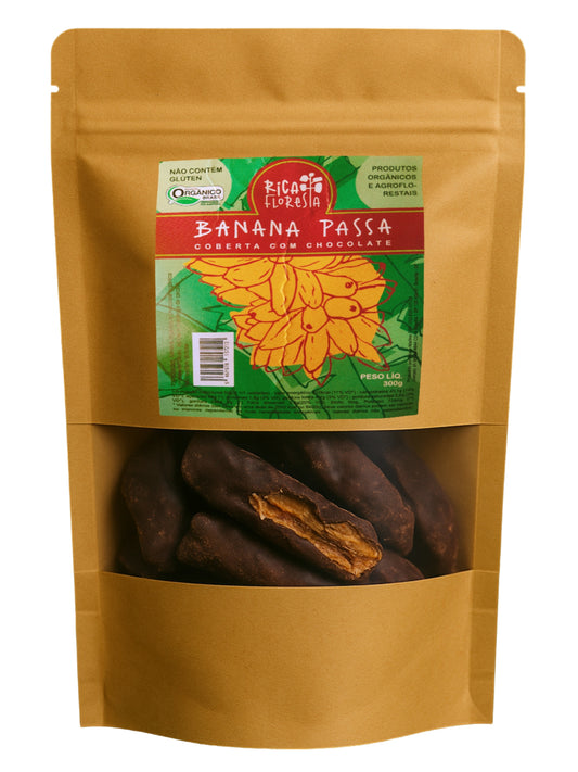 Banana Passa com Chocolate Orgânico 300g