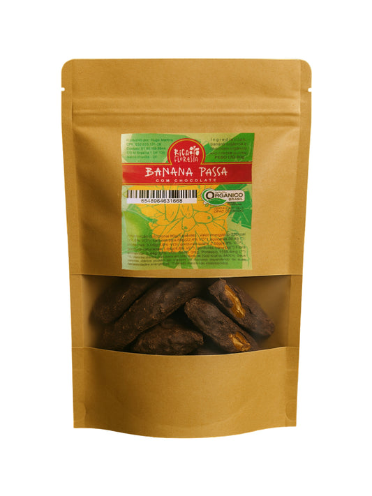 Banana Passa com Chocolate Orgânico 80g