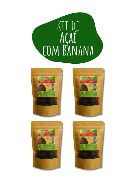 Kit 4 Pacotes | Açaí com Banana Orgânico 80g